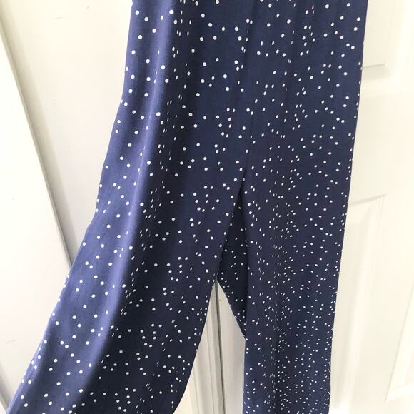 Rolla's Blue White Polka Dot Starry Night Jumpsuit Criss Cross Back NWT Medium - Picture 6 of 15
